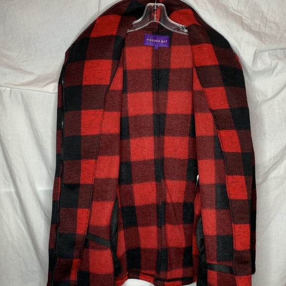 vintage Madden Girl plaid belted full zip coat - Picture 5 of 13